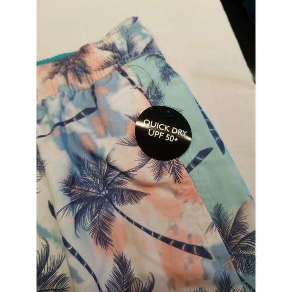 Mens Pastel‎ Hawaiian Print Swimsuit Trunks Size 2XL 44/46 - Picture 5 of 6